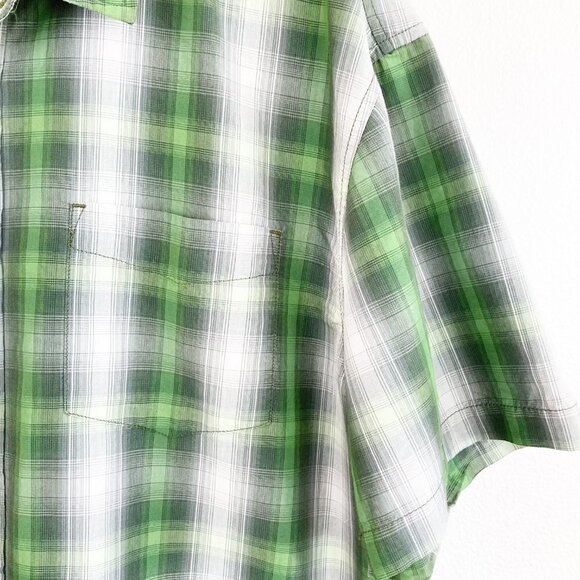 Prana Plaid Short Sleeve Button Down Shirt - Picture 3 of 12